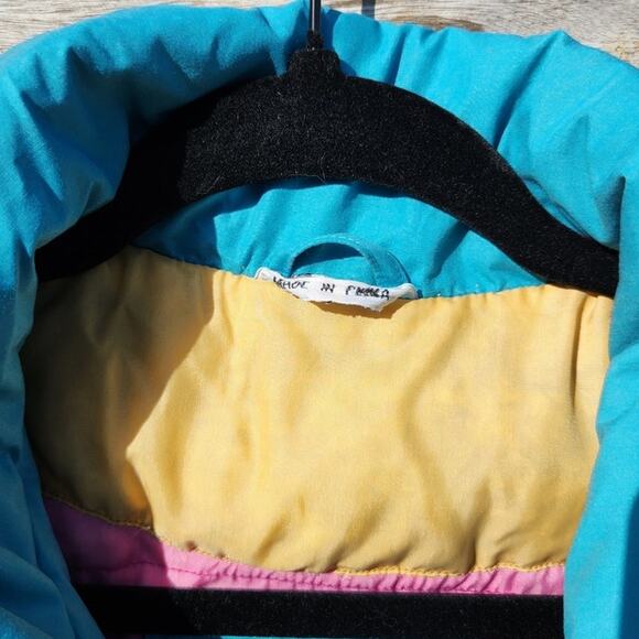 Vintage Teal Down Jacket • Explosion Brand • 80% Down Filled Winter Coat - Picture 3 of 14
